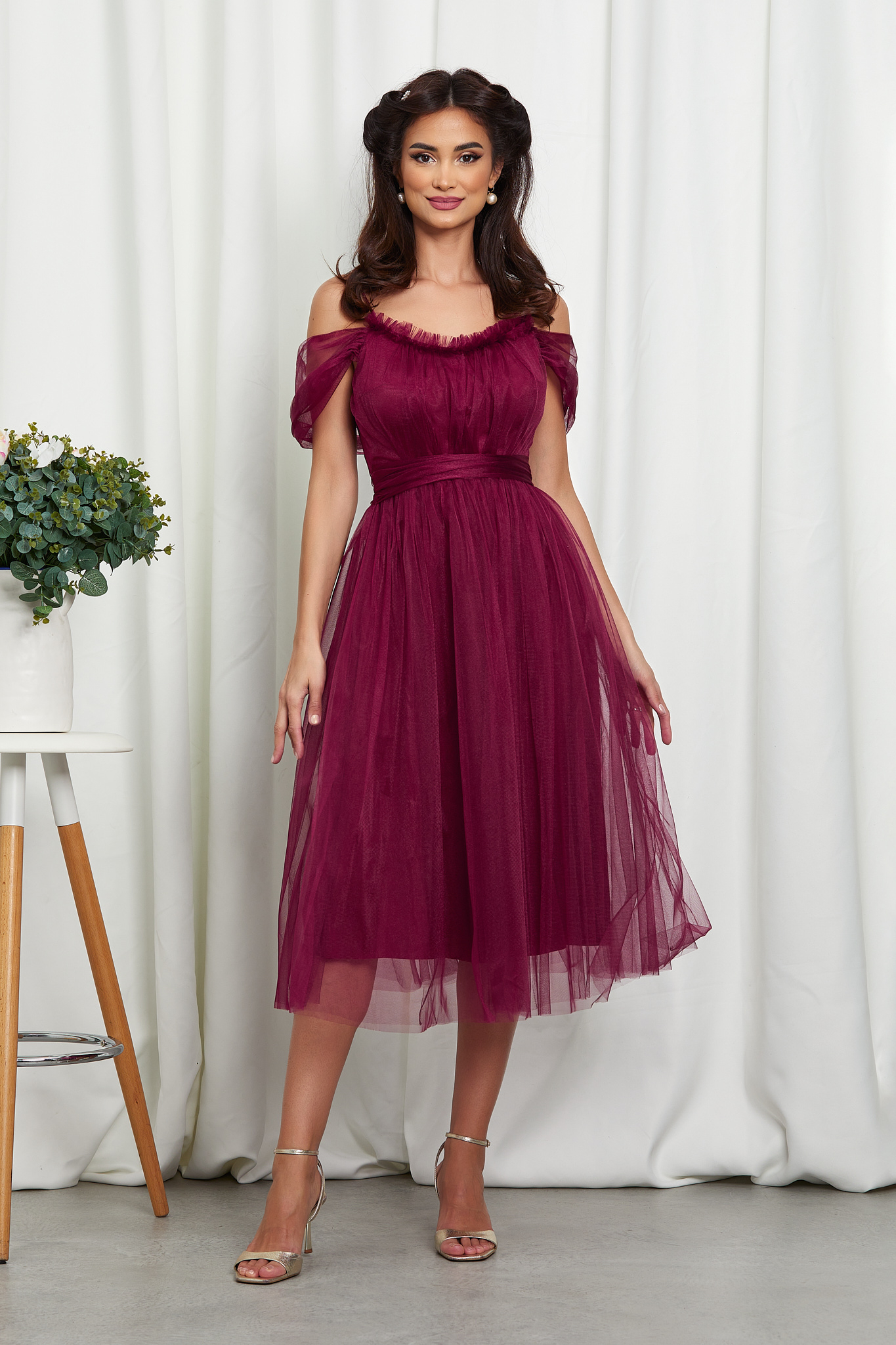 Rochie Queeny Bordo