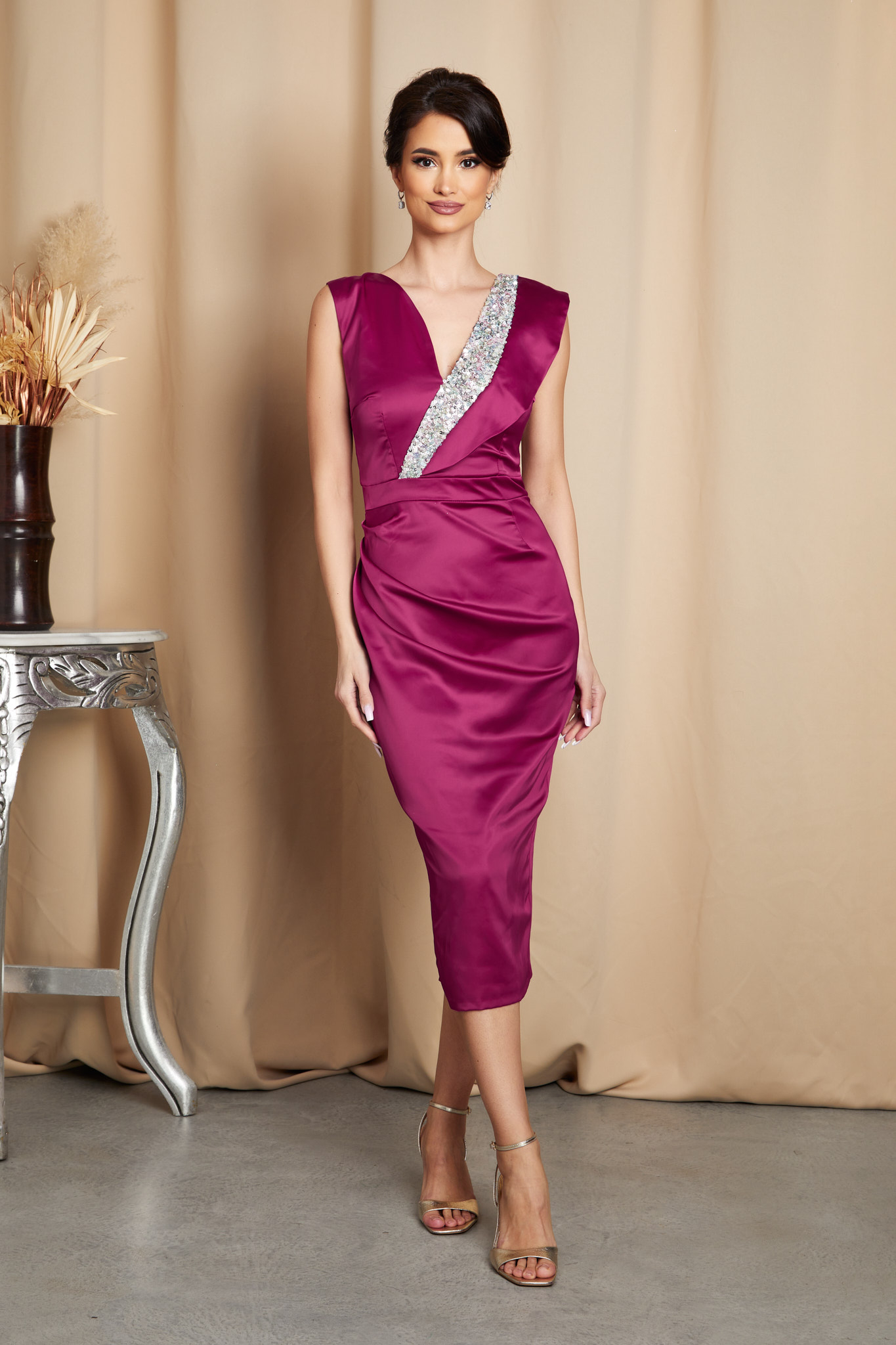 Rochie Moze Emerald Magenta