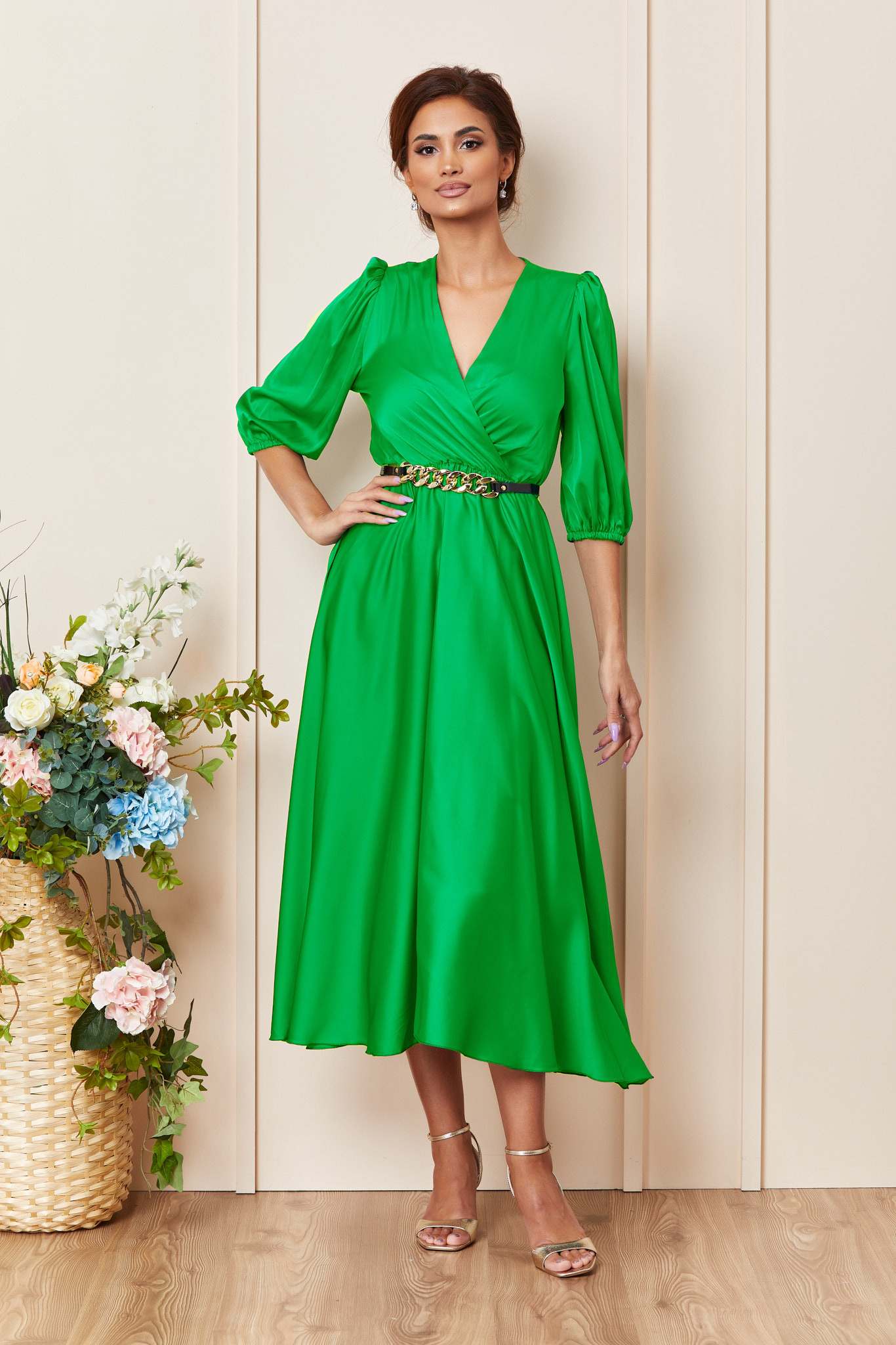 Rochie Yolanda Verde Deschis