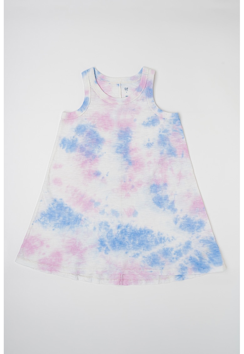 Rochie de bumbac cu aspect tie-dye