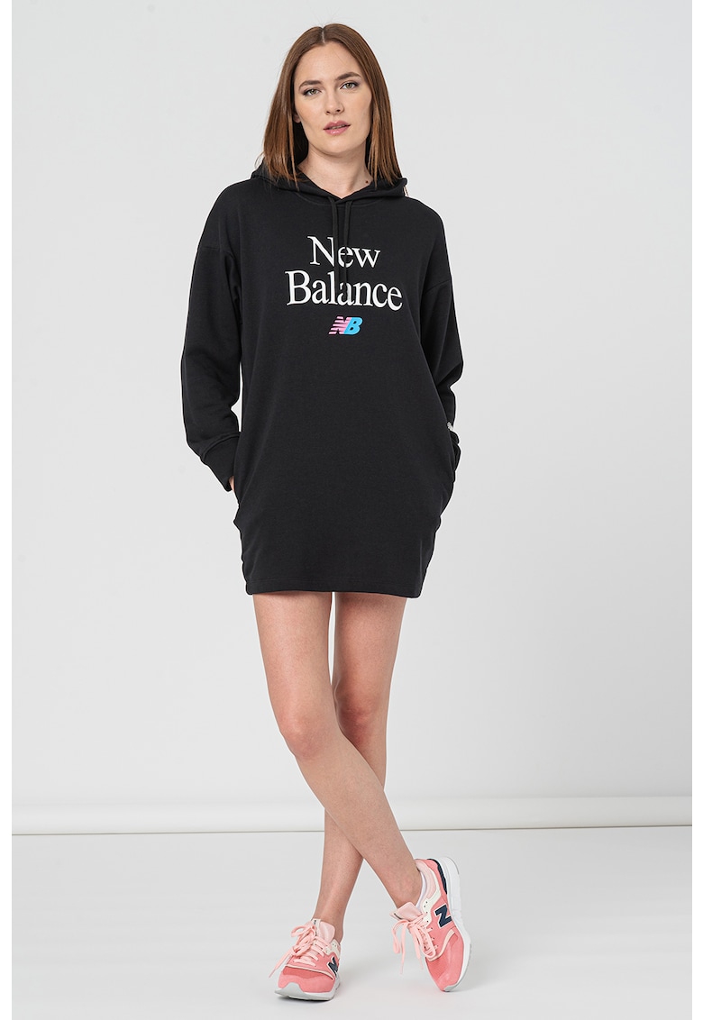 Rochie cu gluga si logo Essentials