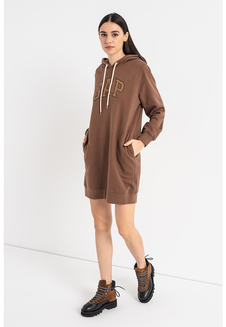 Rochie-hanorac cu logo supradimensionat