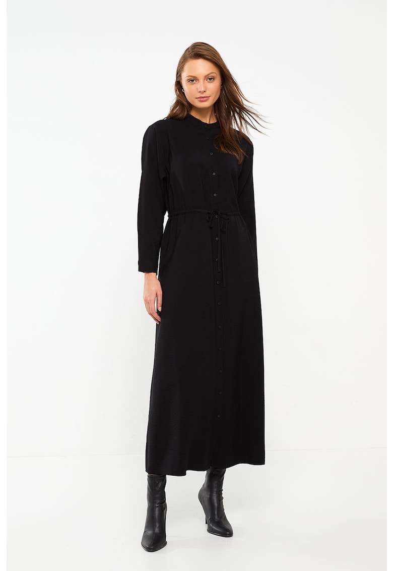 Rochie-camasa midi cu maneci lungi