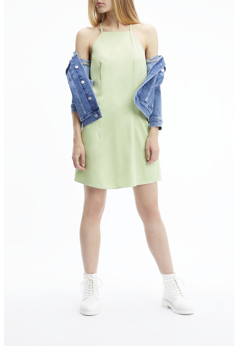 Rochie scurta cu bretele incrucisate pe spate