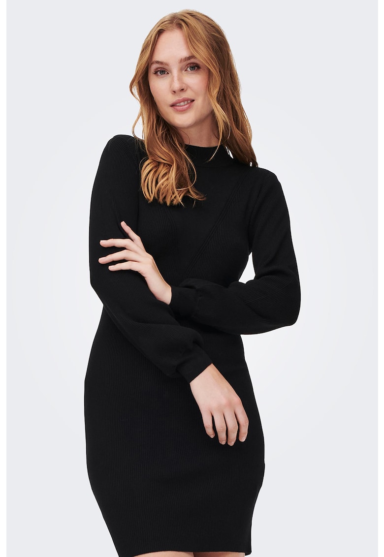 Rochie-pulover cu aspect striat