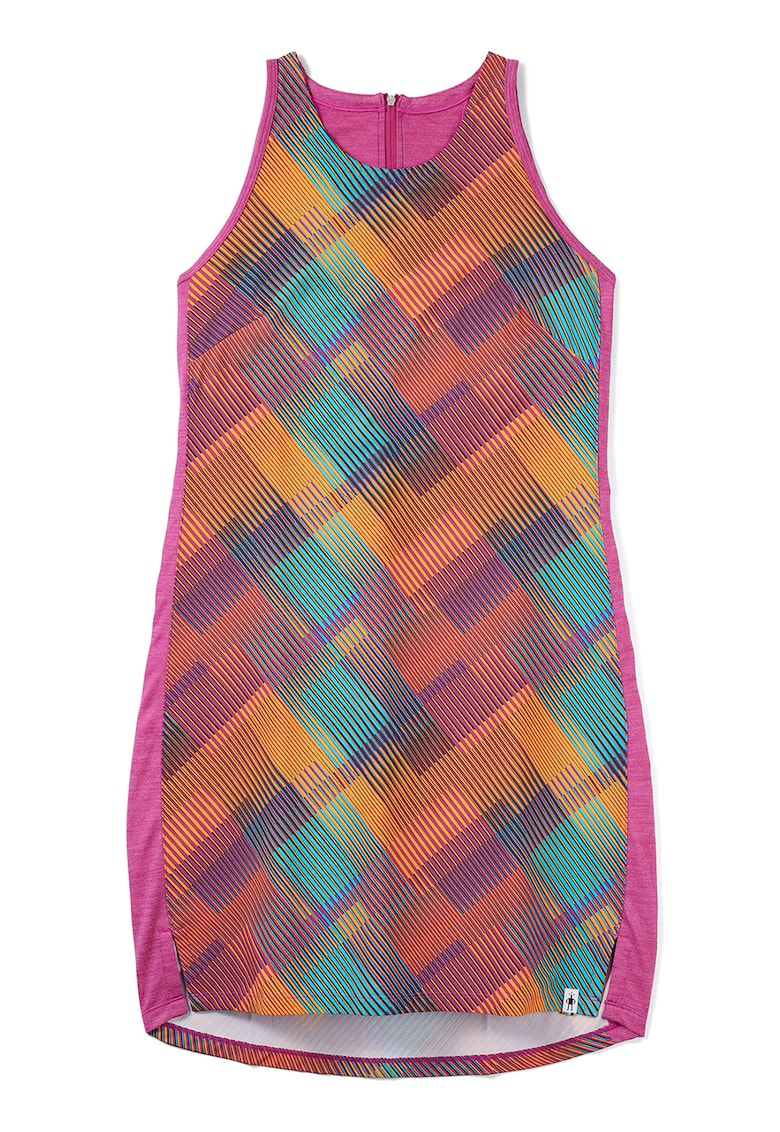 Rochie fara maneci cu model geometric