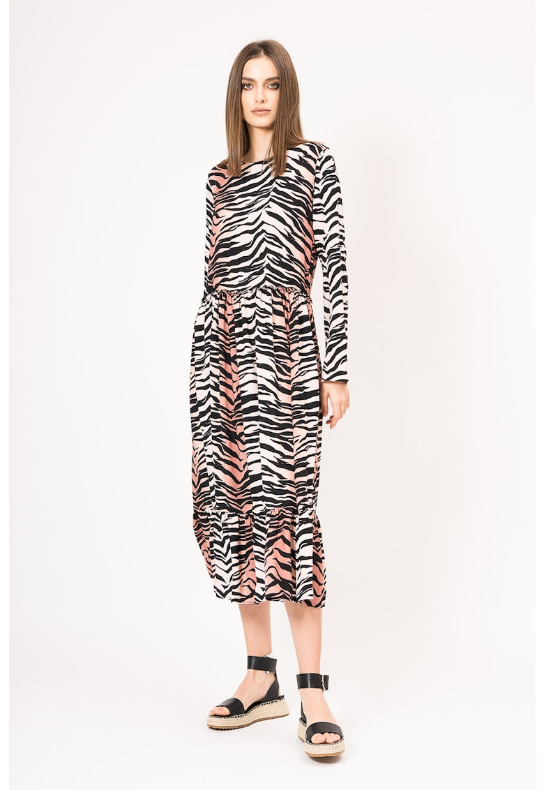 Rochie midi cu animal print