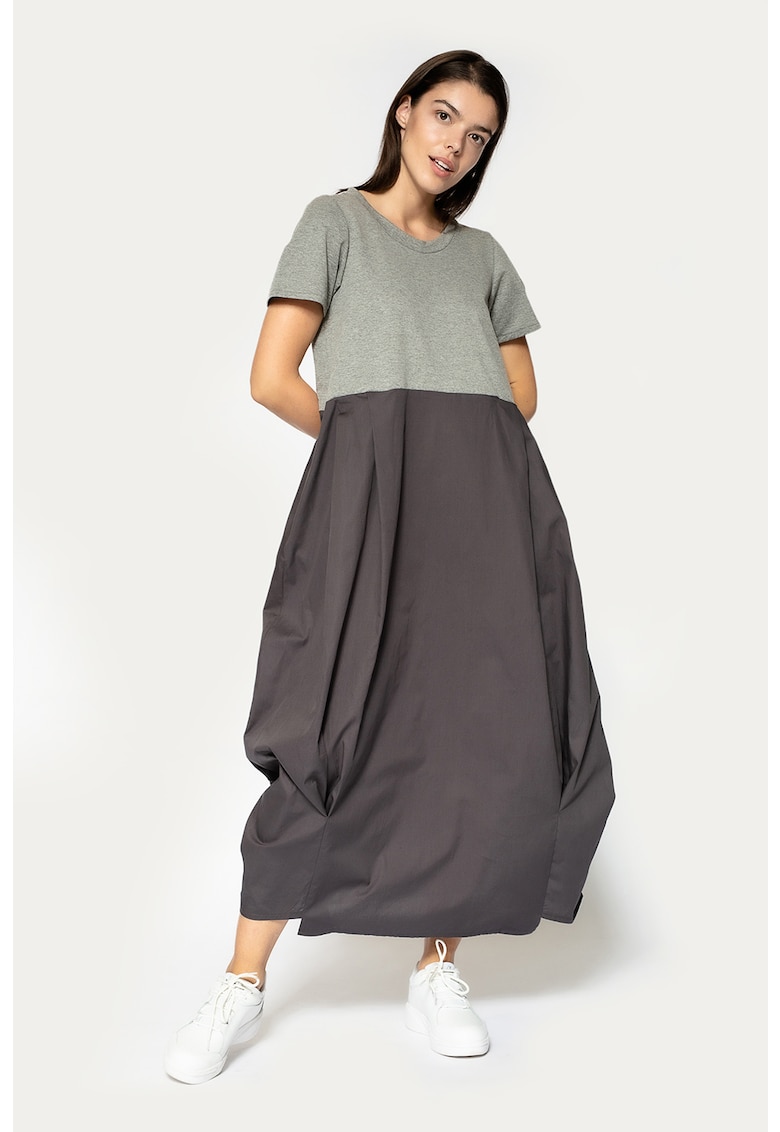 Rochie midi lejera cu aspect 2in1