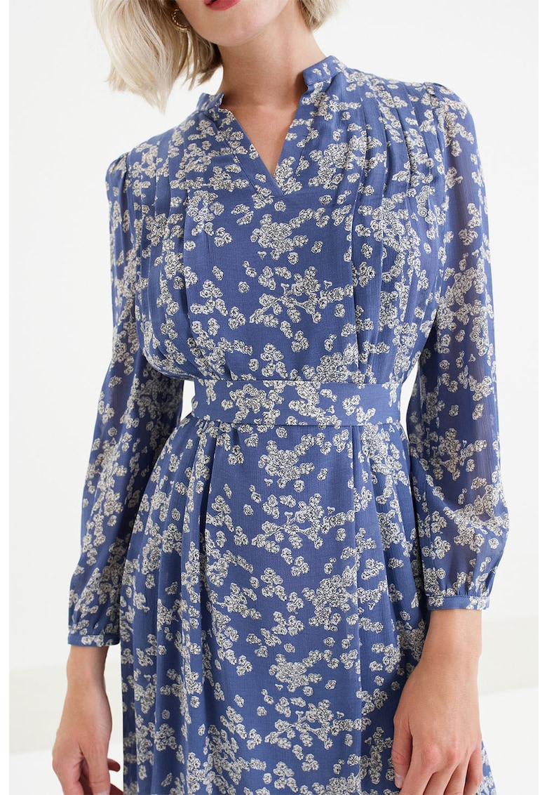 Rochie scurta evazata cu model floral