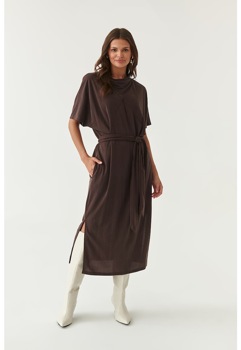 Rochie cu decolteu drapat - cu buzunare laterale Zorki
