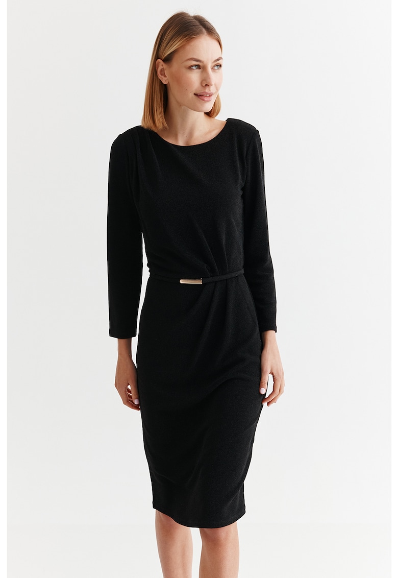Rochie midi cu decolteu rotund