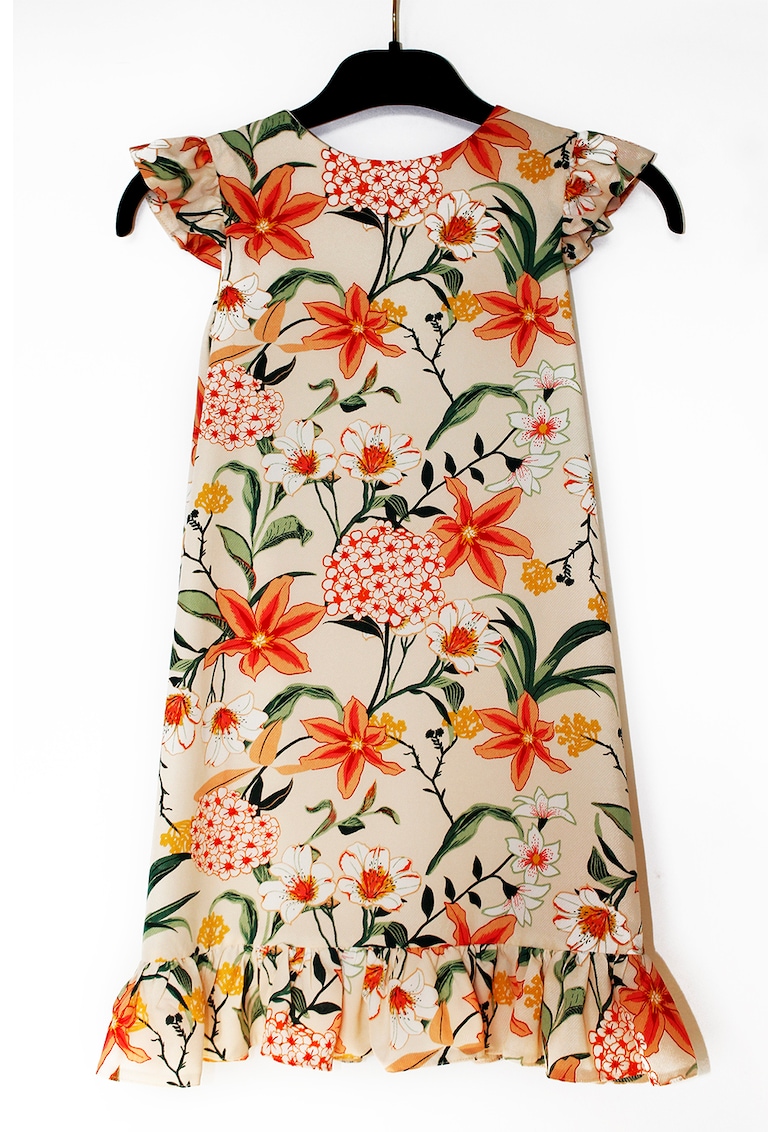 Rochie evazata cu imprimeu grafic