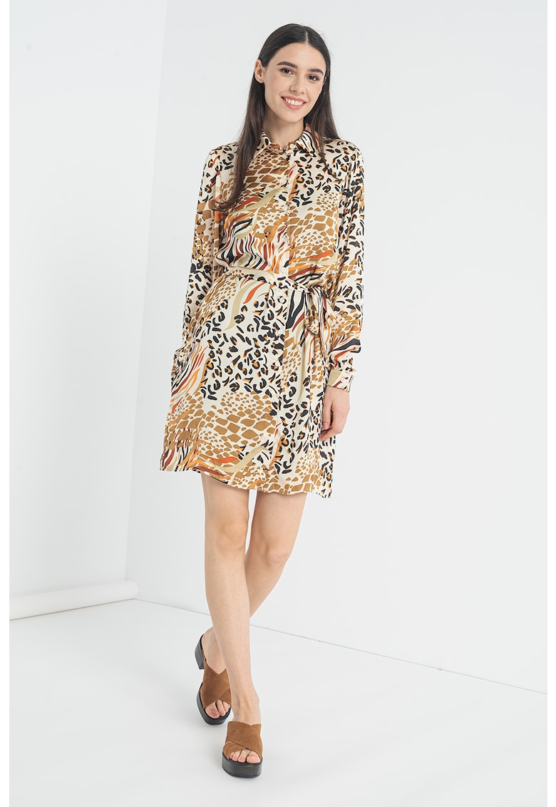 Rochie-camasa cu model cu un cordon in talie