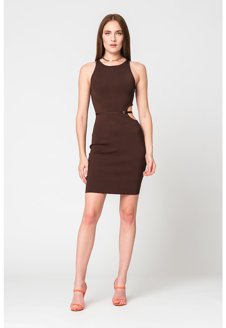 Rochie mini bodycon cu decupaj lateral