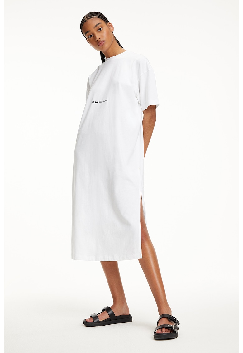 Rochie-tricou din amestec de bumbac organic
