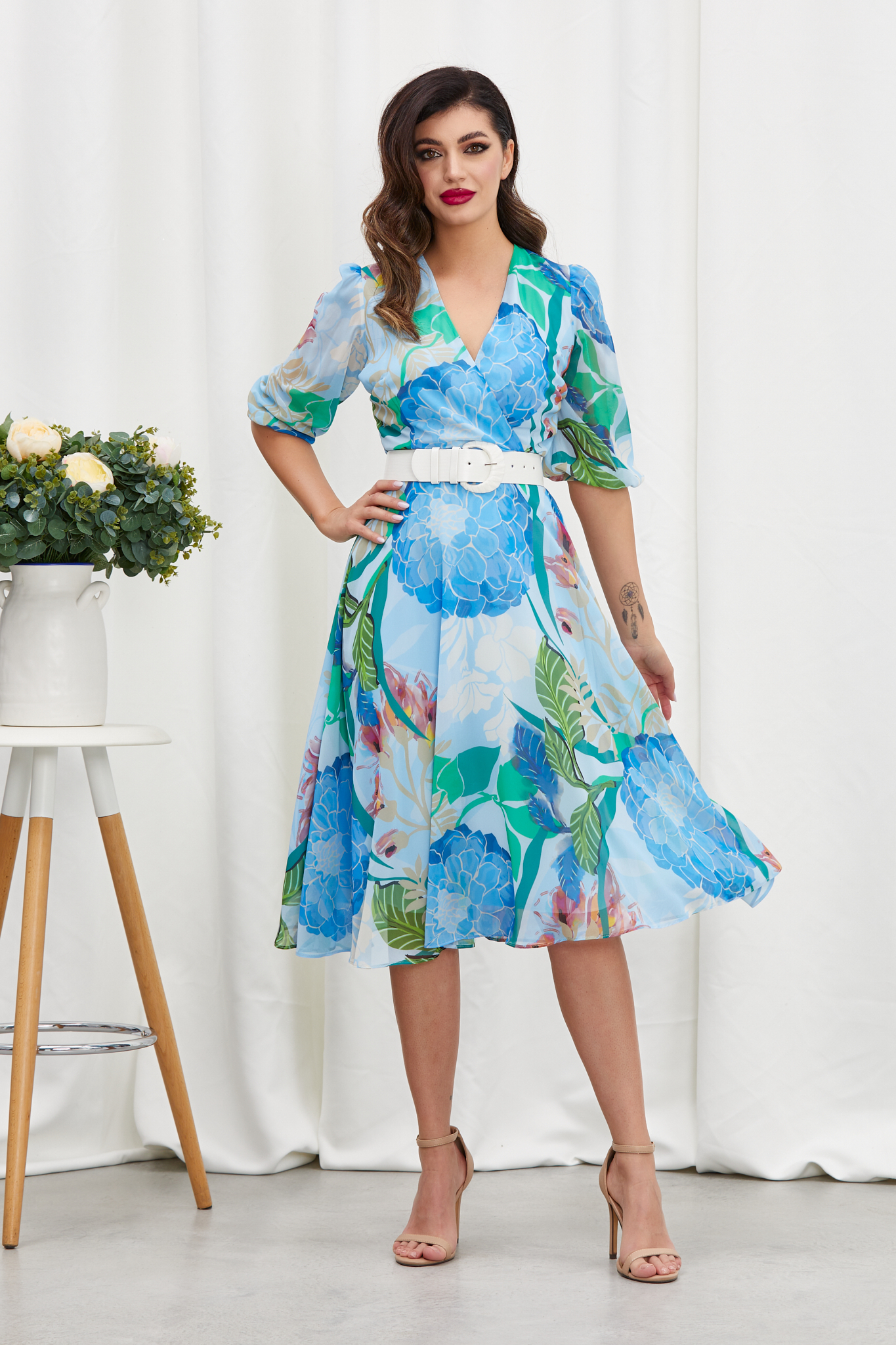 Rochie Valerie Bleu Floral