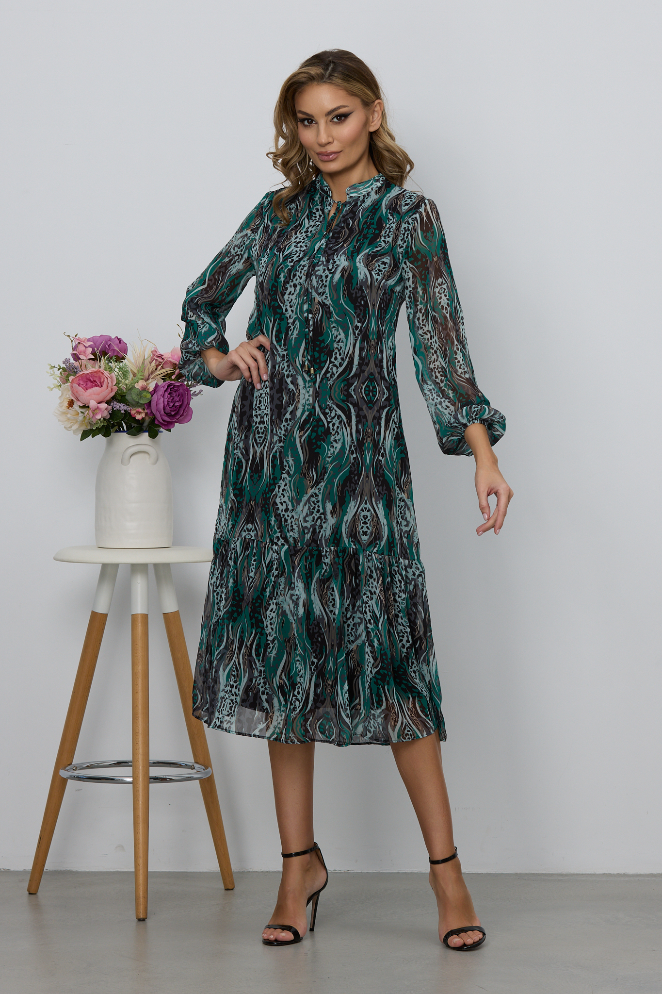 Rochie Sinead Verde Multi