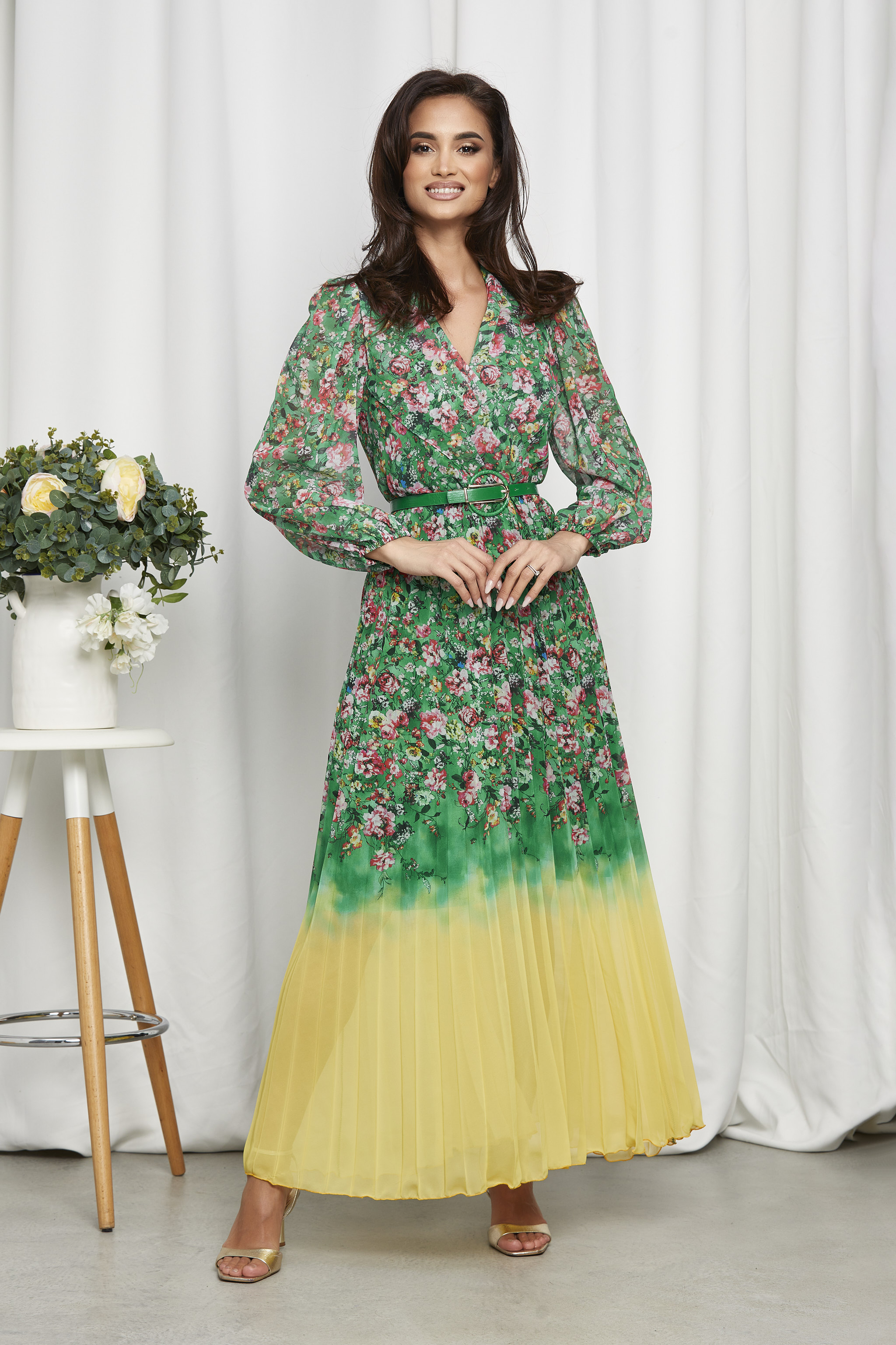 Rochie Yazmin Verde Multi