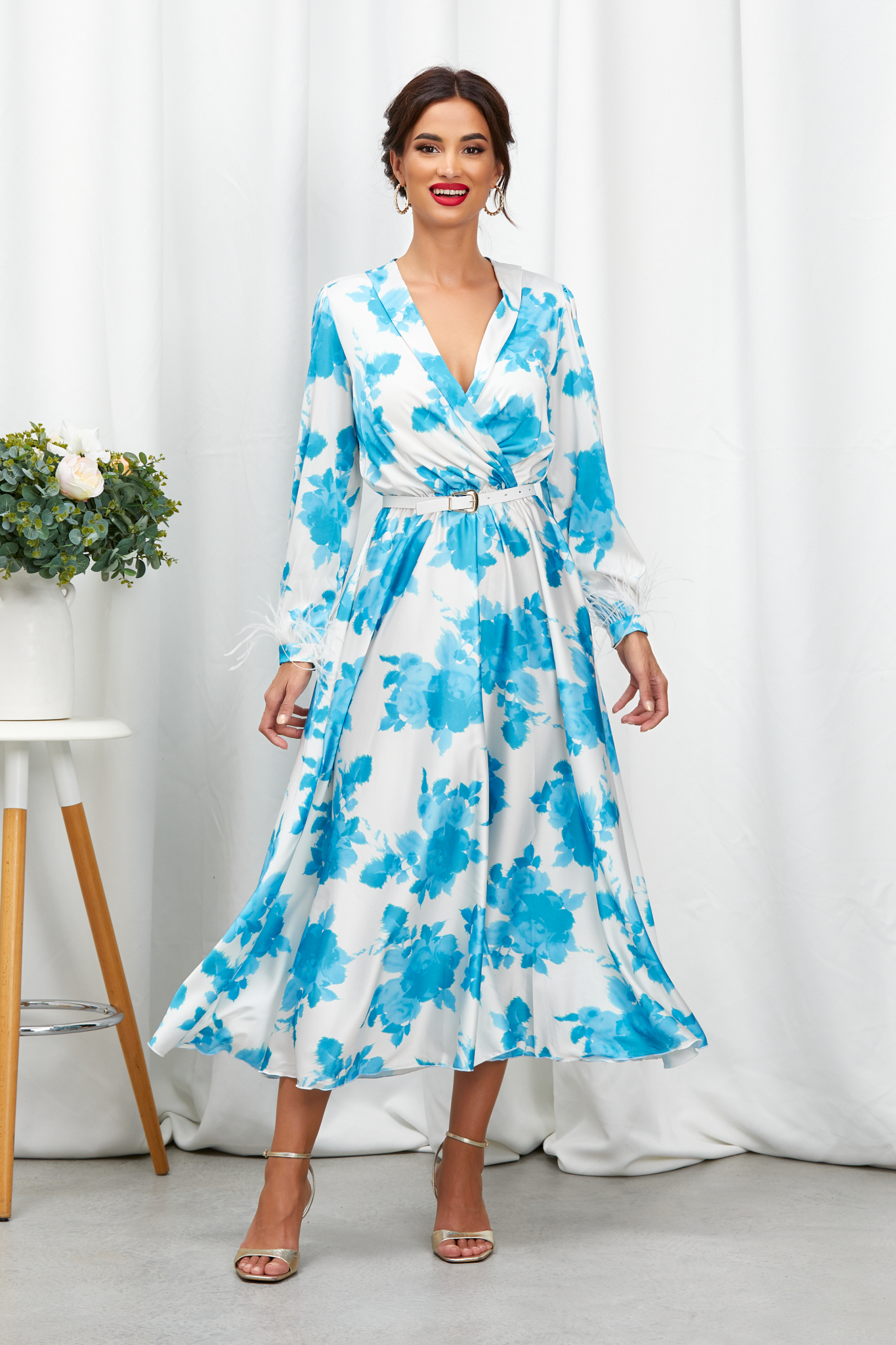 Rochie Margo Albastru Floral