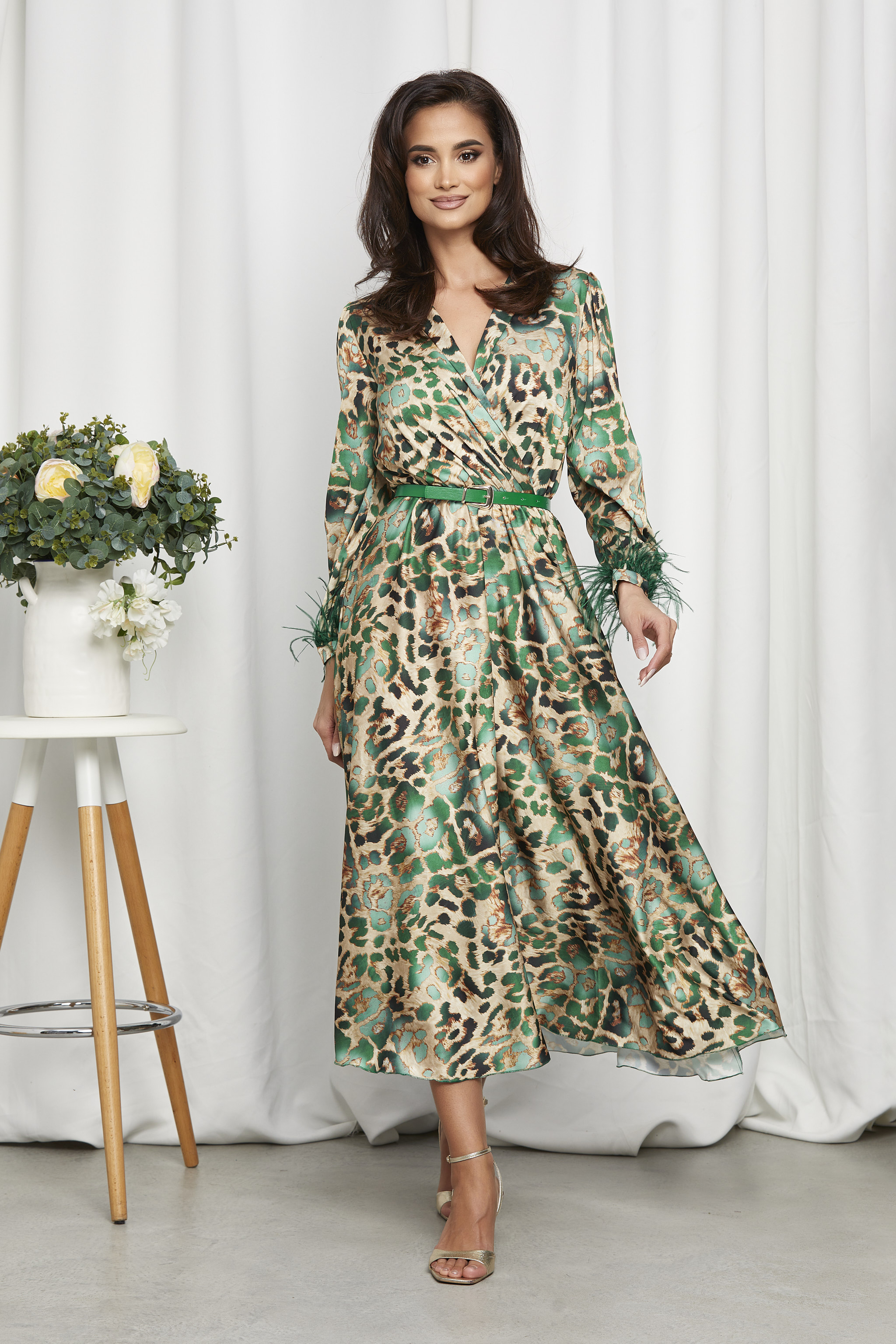 Rochie Margo Verde Animal Print