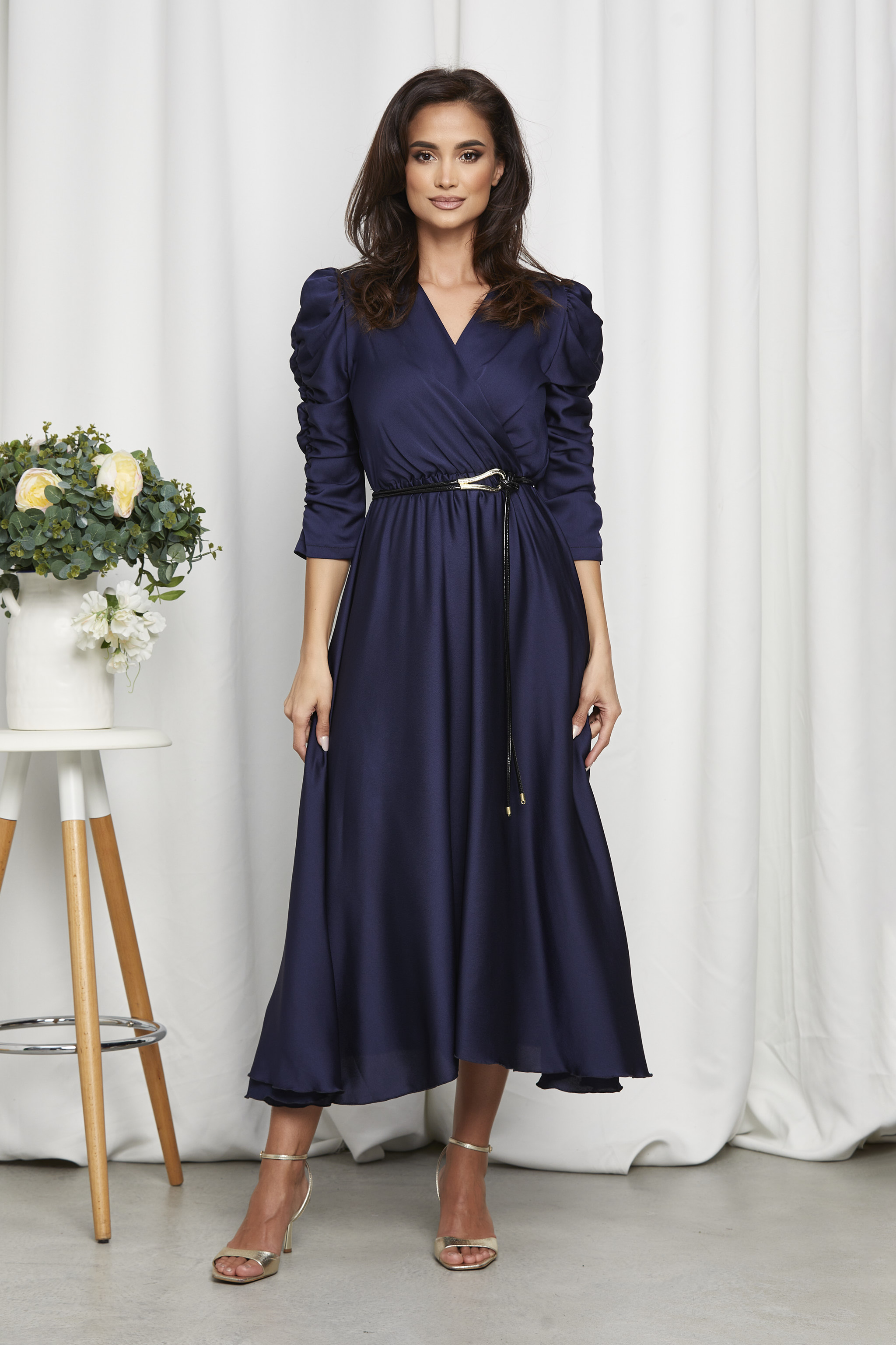 Rochie Yulia Bleumarin