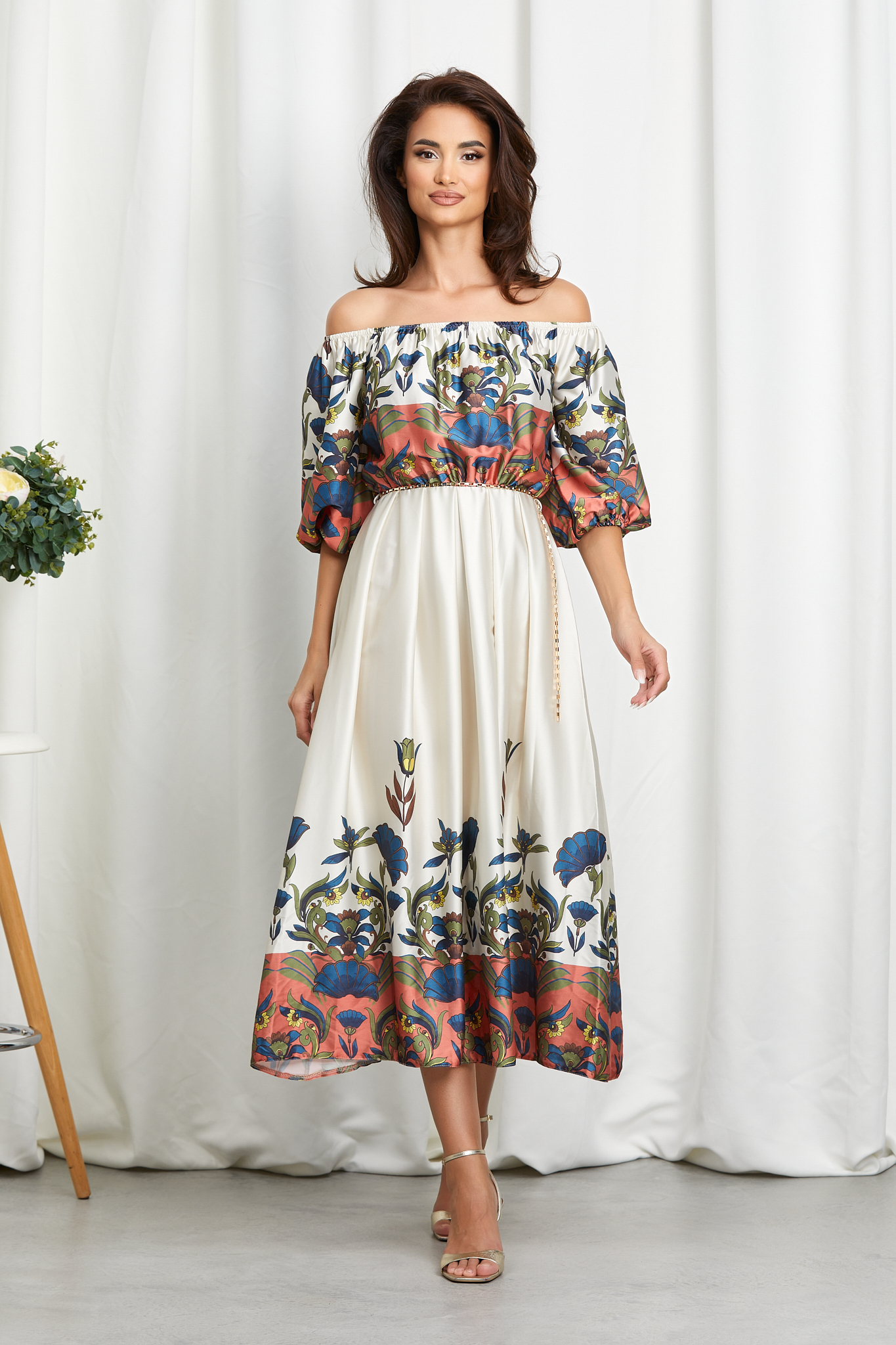 Rochie Daphne Albastru Floral