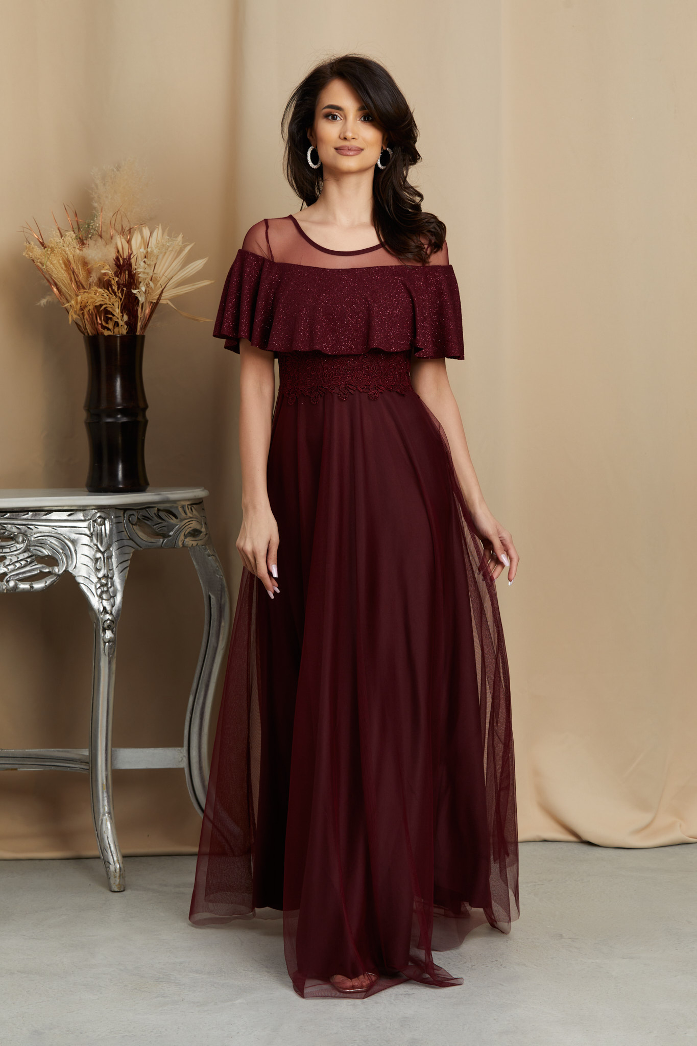 Rochie Adellya Bordo