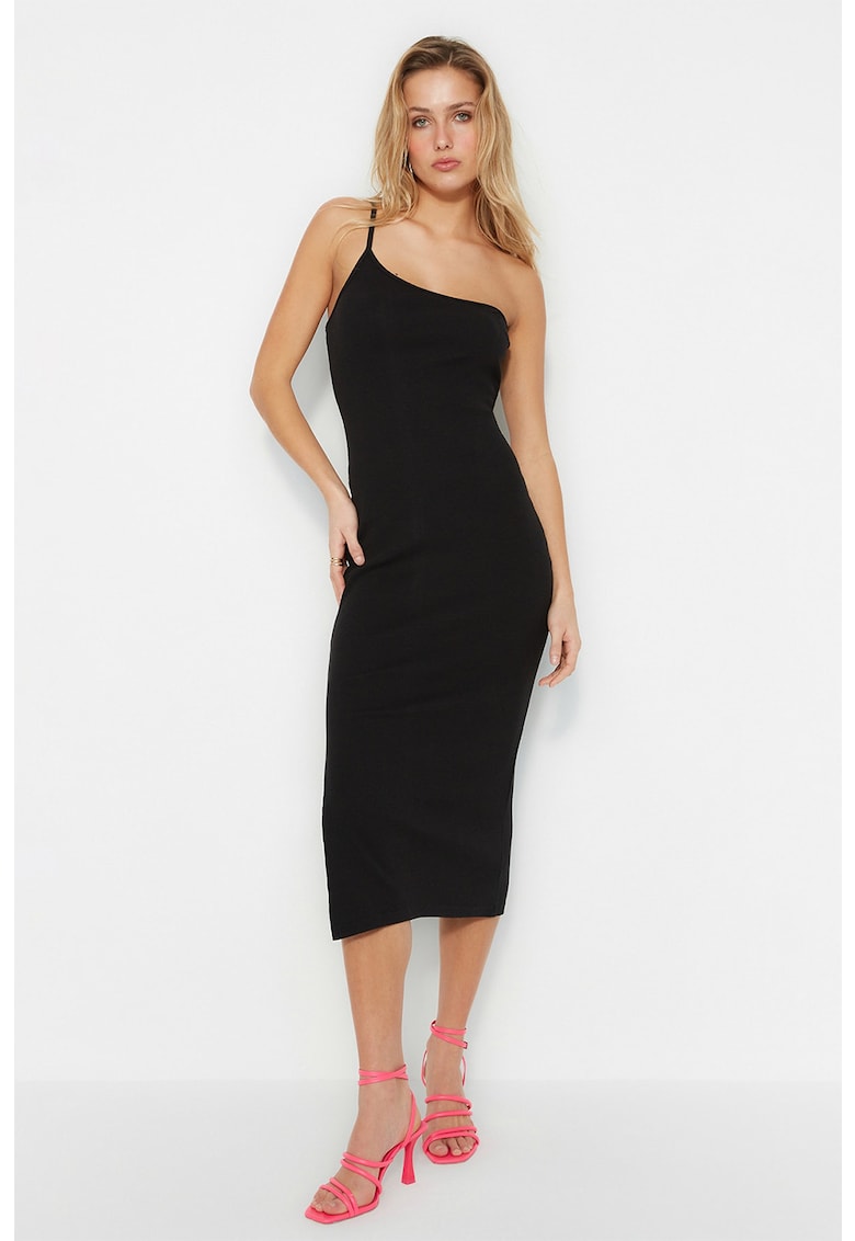 Rochie bodycon cu decolteu pe un umar