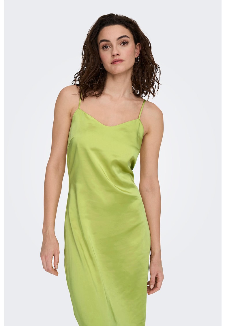 Rochie slip-on cu aspect satinat Maura