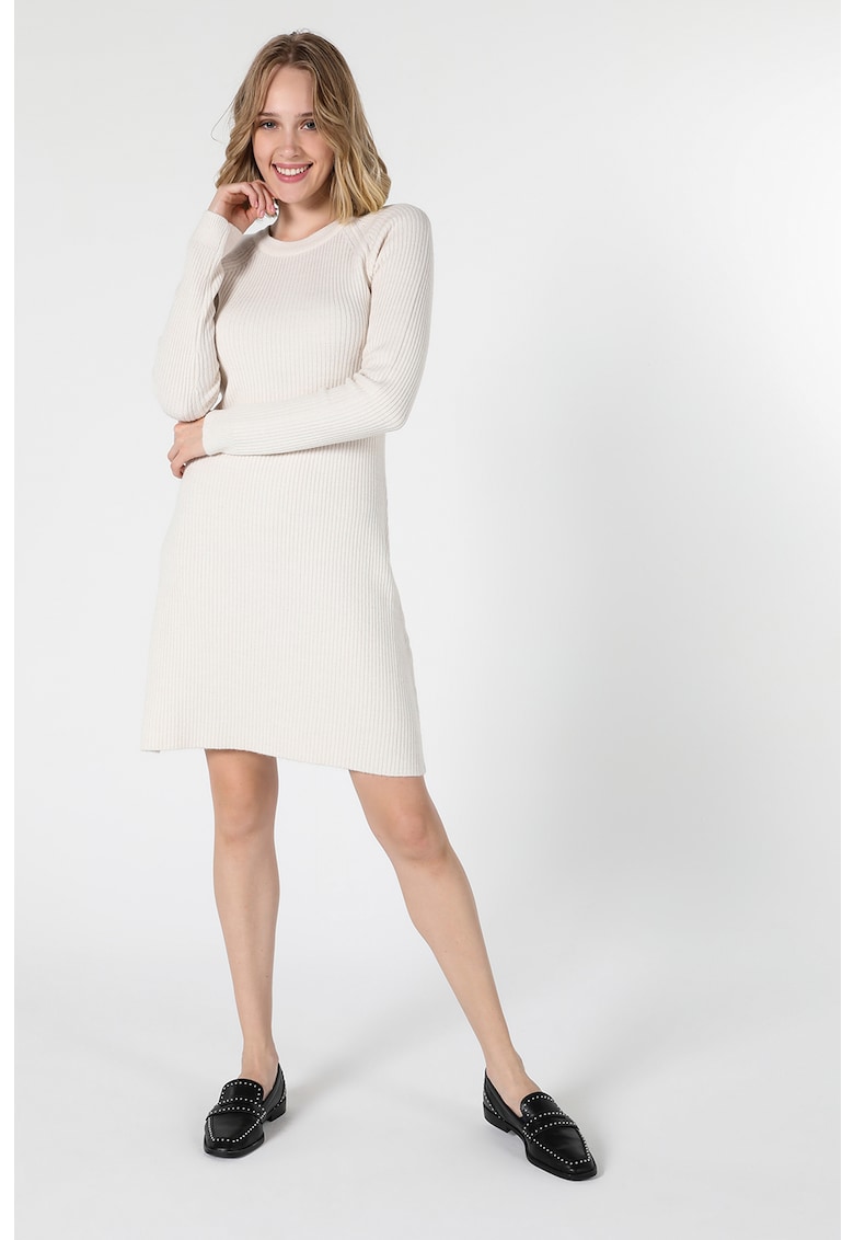 Rochie tricotata striata slim fit