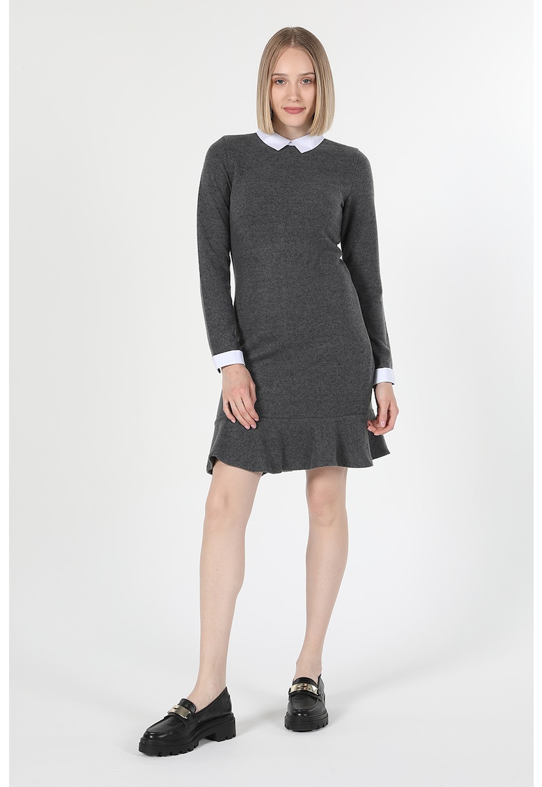 Rochie-pulover cu terminatie volane