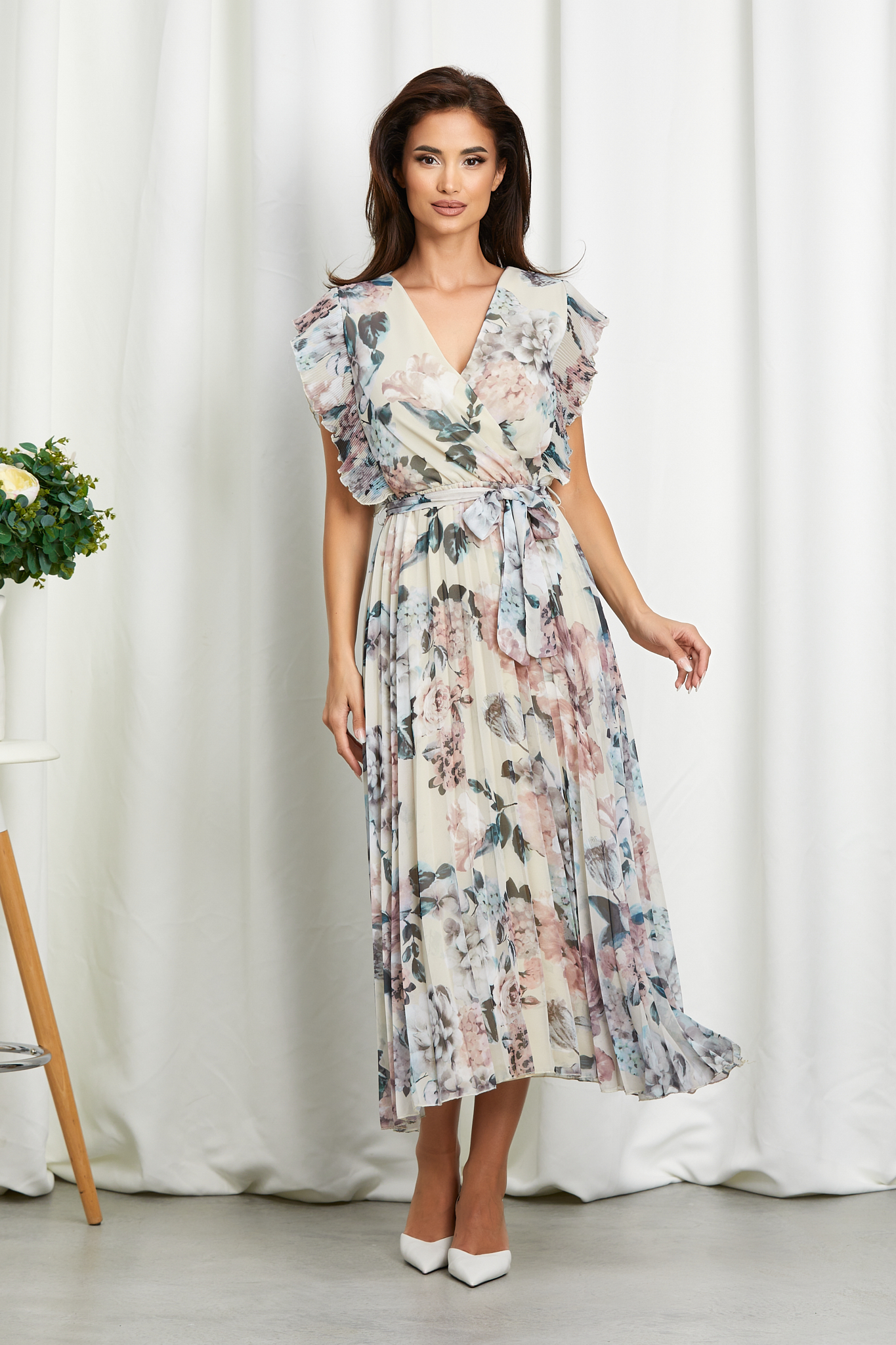 Rochie Judy Nude Floral