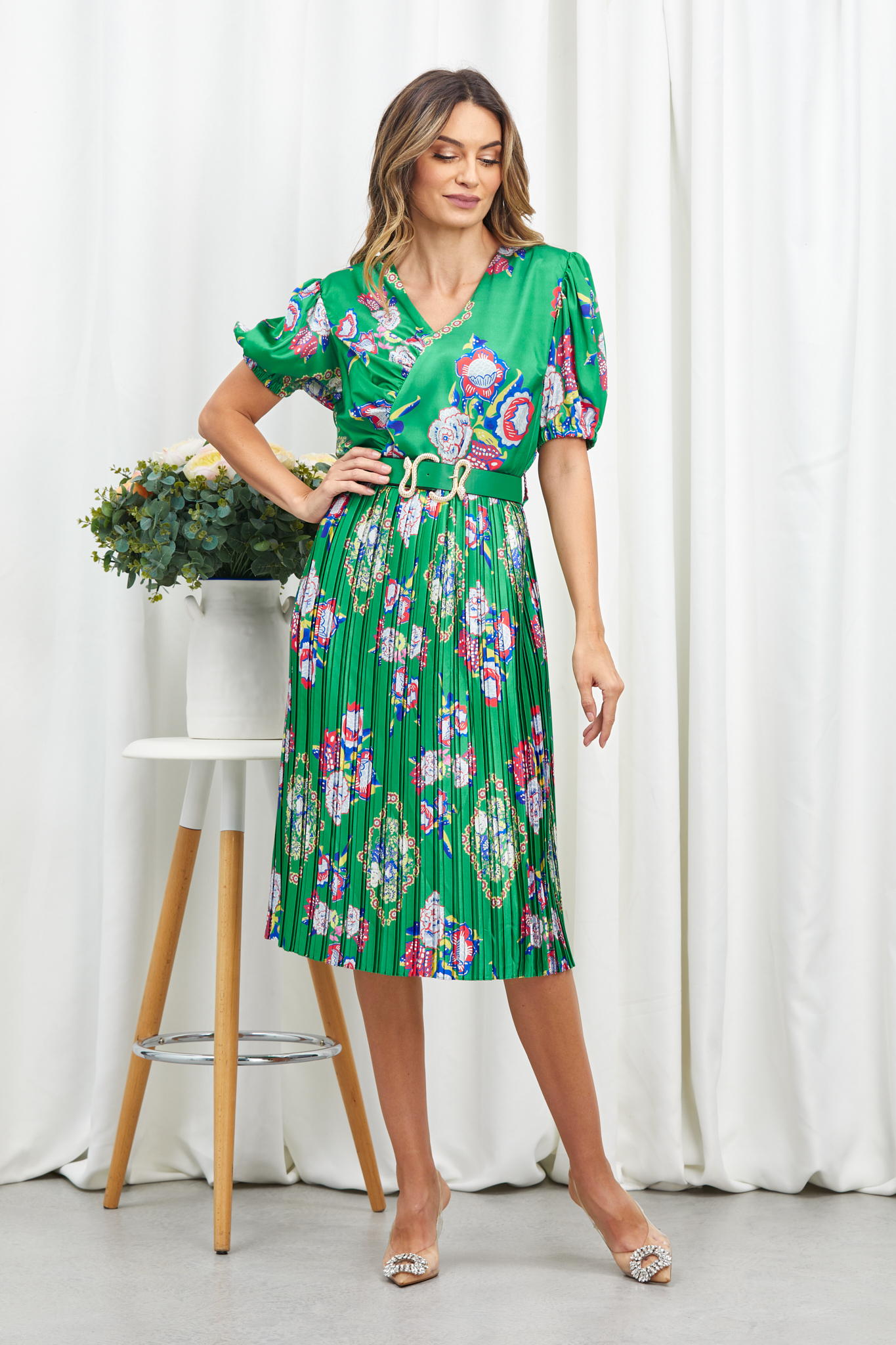 Rochie Lynn Verde Floral