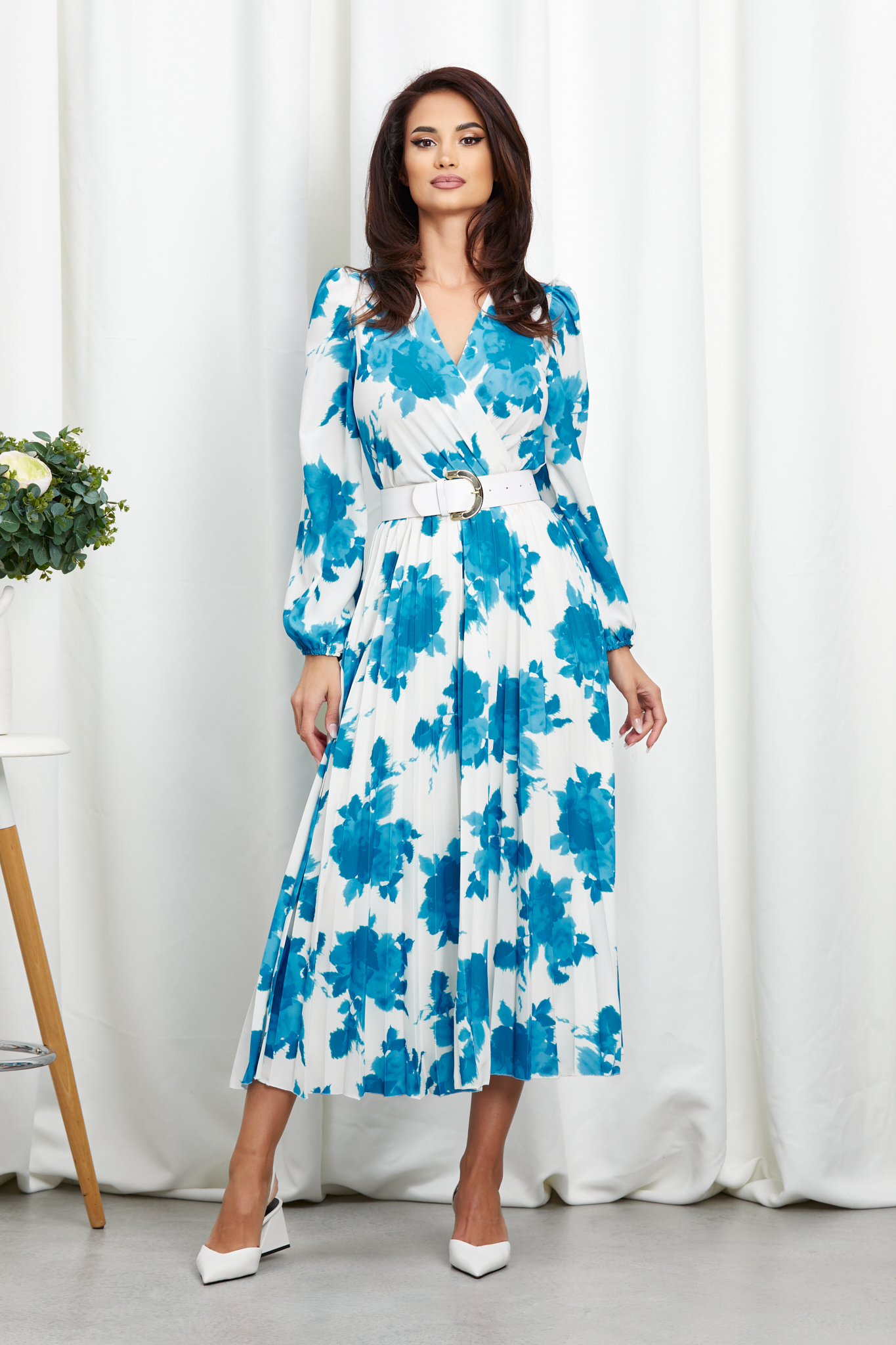 Rochie Malina Albastru Floral