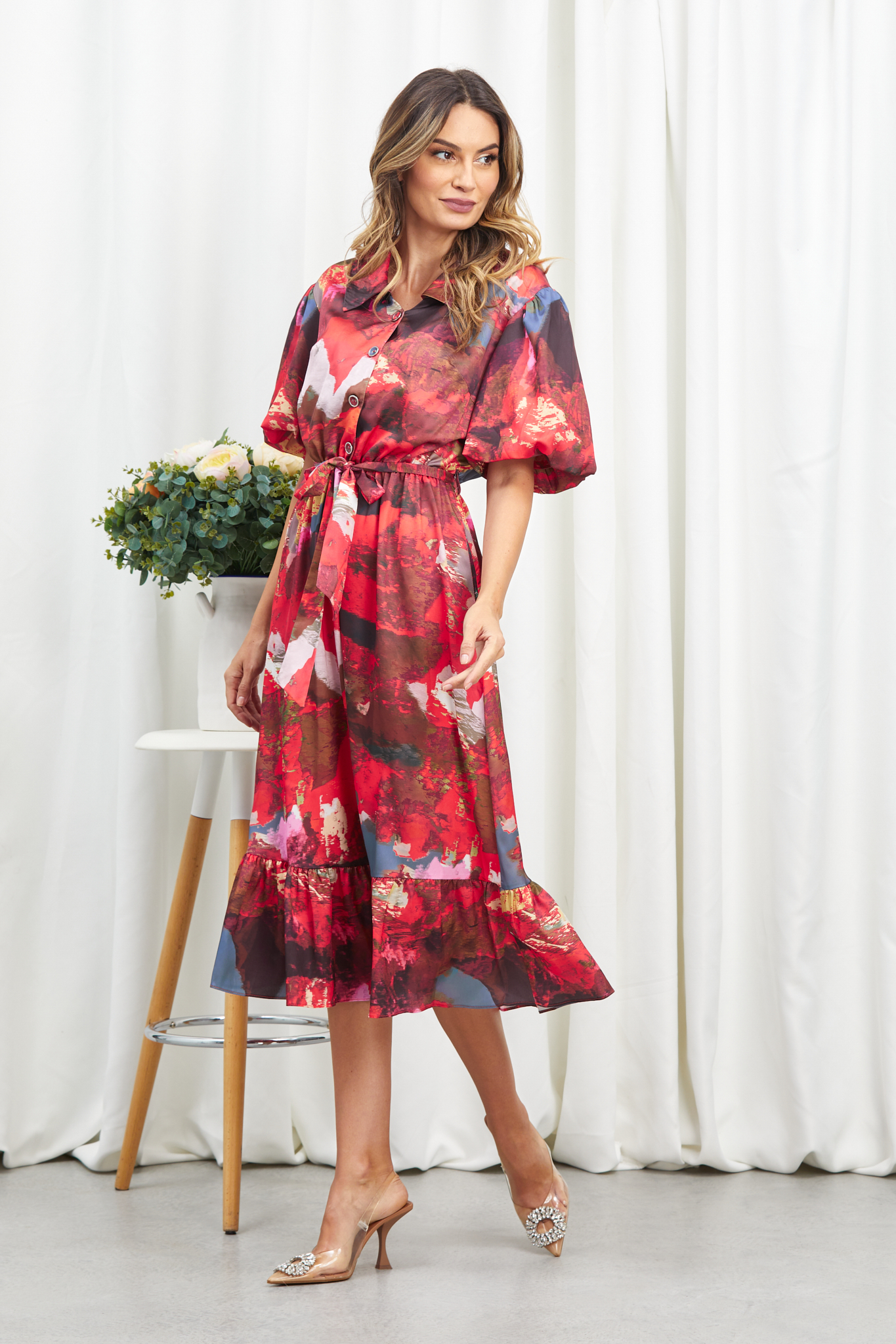 Rochie Eliza Rosu Multi