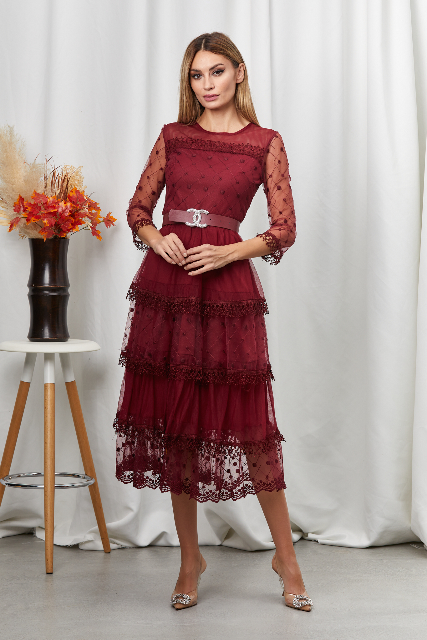 Rochie Bellissa Bordo