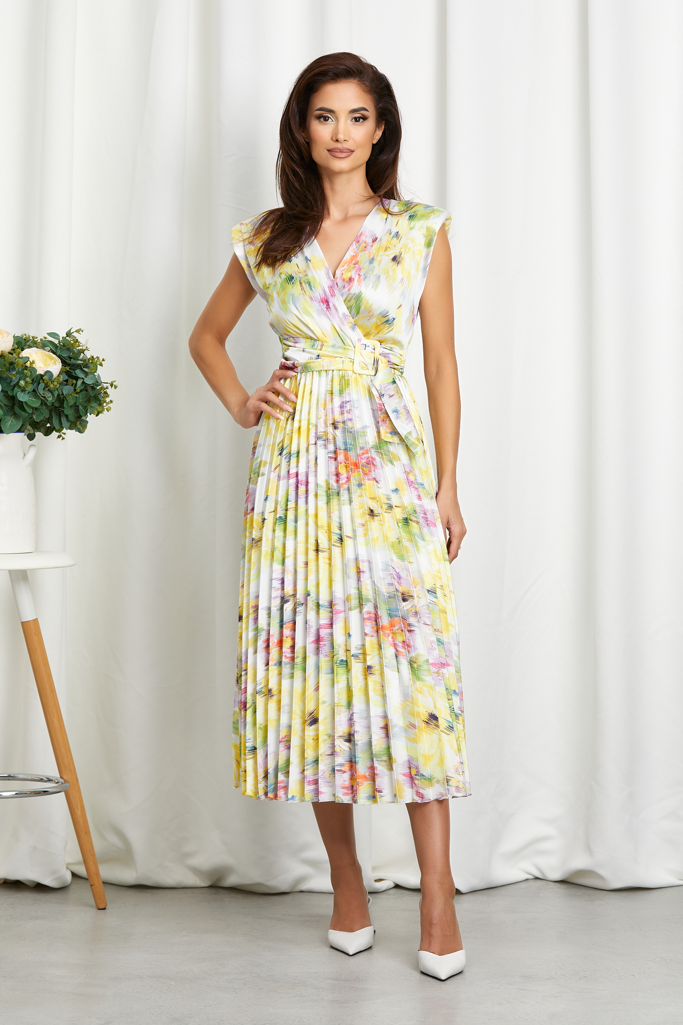 Rochie Carmen Galben Multi