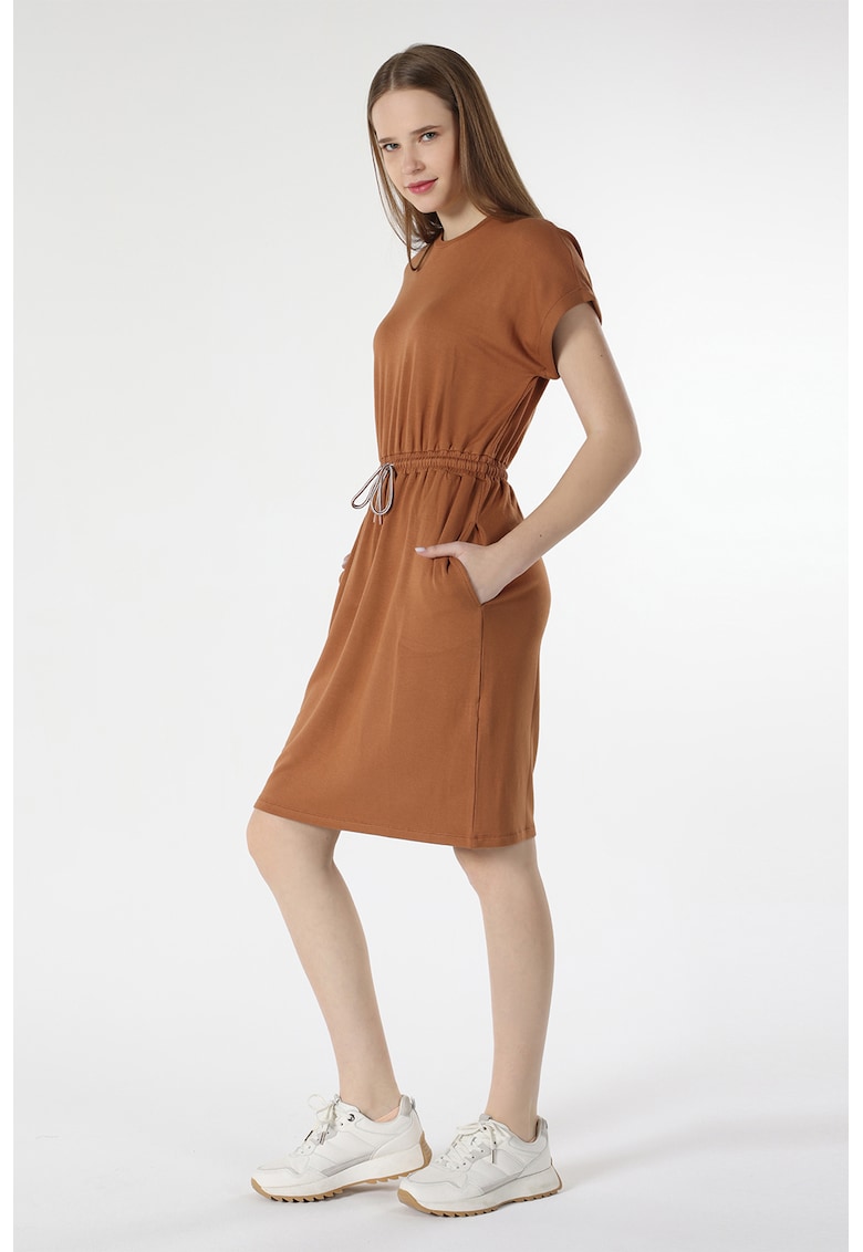 Rochie-tricou cu buzunare laterale